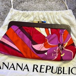 Banana Republic floral clutch